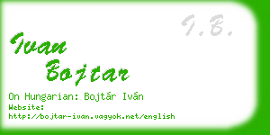 ivan bojtar business card